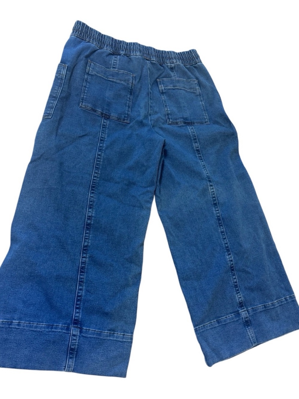 Maeve x Anthropologie Indigo Wide-Leg Denim Drawstring Jeans - Picture 5 of 7